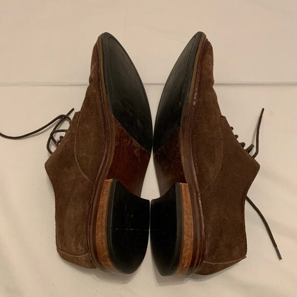 Cole Haan Suede Leather Derby Shoes Oxford Brown lace up Men Sz 10 - Picture 6 of 10